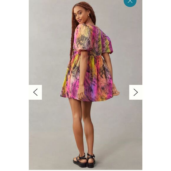 NWT Anthropologie PLENTY BY TRACY REESE Dress Medium Pink Zebra Print Babydoll - Picture 13 of 14